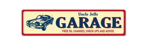 Metal Sign - Personalised Garage Sign - Free Oil Change