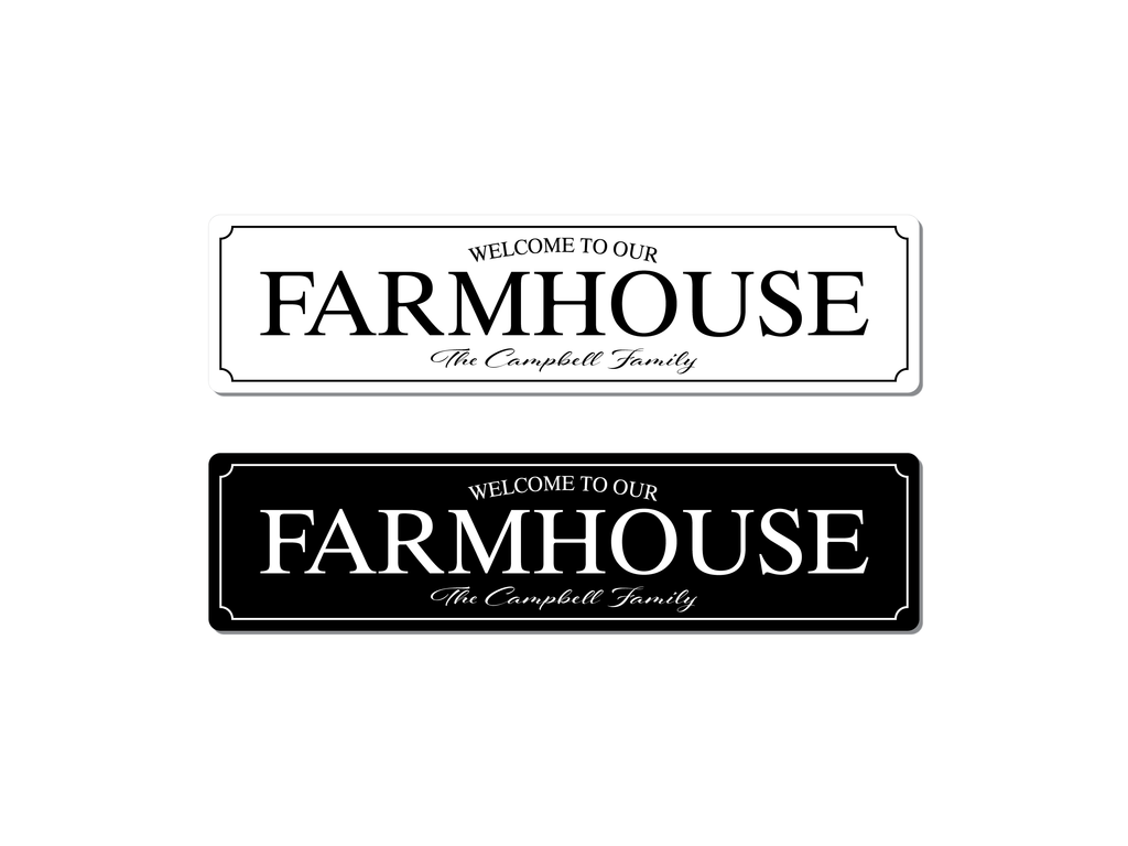 Personalised Farmhouse Sign - Change the text to suit your needs.