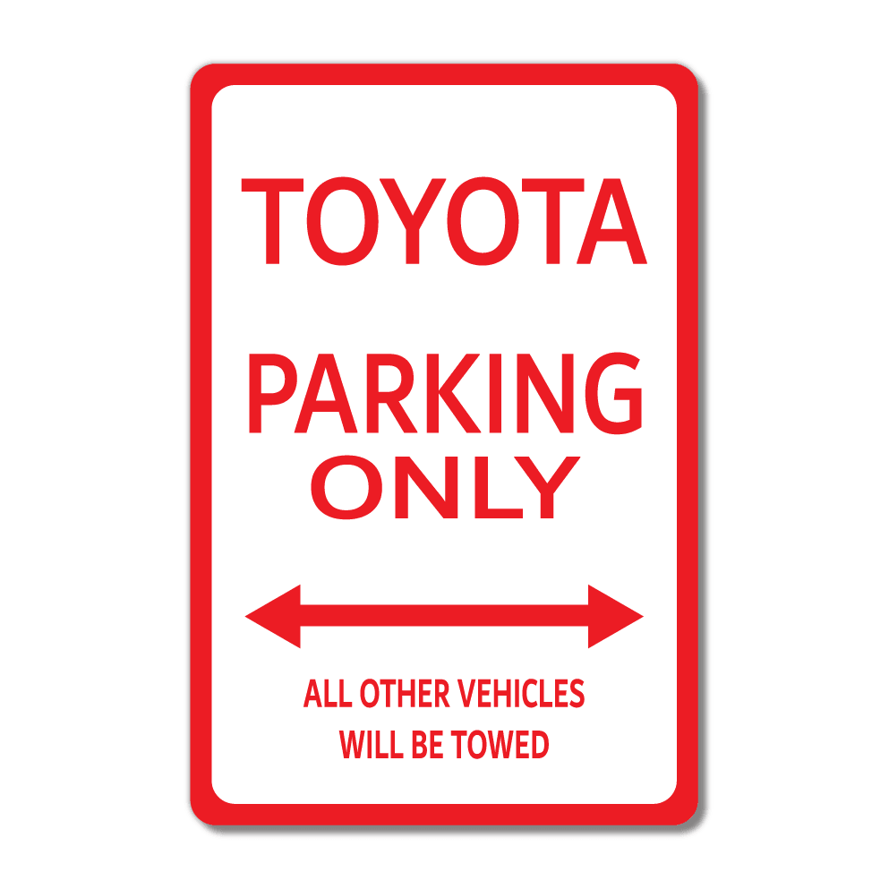 Personalised Car Parking Only Sign - VWPrintCo