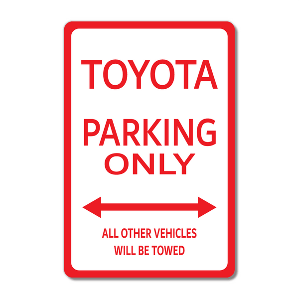 Metal Sign - Personalised Car Parking Only Sign - Outdoor Parking Sign - VWPrintCo