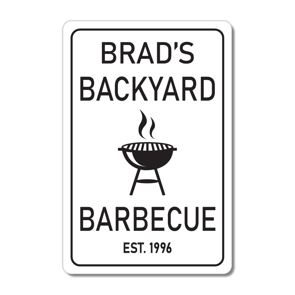 Personalised Backyard BBQ Sign - VWPrintCo