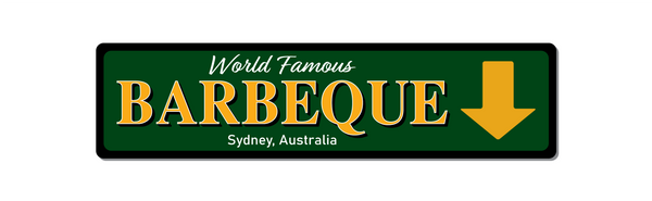 Metal BBQ Sign - World Famous Barbecue Sign - Outdoor Backyard BBQ Sign - VWPrintCo