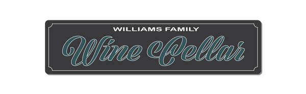 Metal Personalised Sign - Family Name Sign - Wine Cellar Sign - VWPrintCo