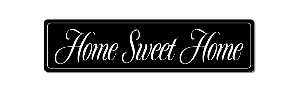 Metal Home Sweet Home Sign. Black Or White