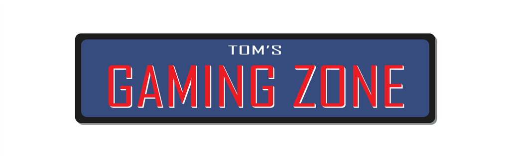 Personalised Gaming Zone Kids Room Sign. - VWPrintCo