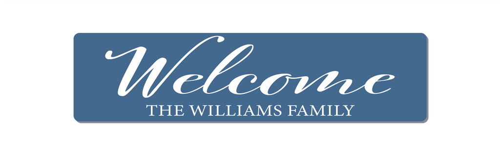 Personalised Family Name Welcome Sign - VWPrintCo