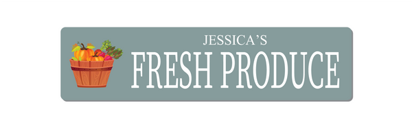 Metal Sign - Personalised Fresh Produce Sign - VWPrintCo