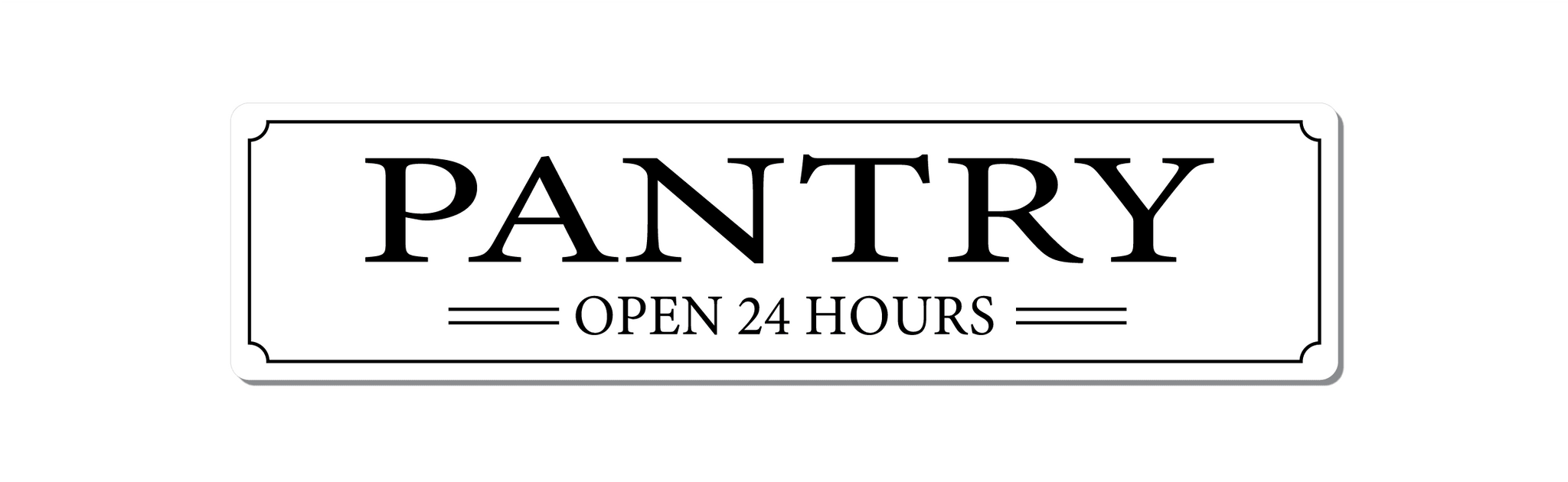 Metal Pantry Sign Pantry Open 24 Hours Kitchen Sign VWPrintCo