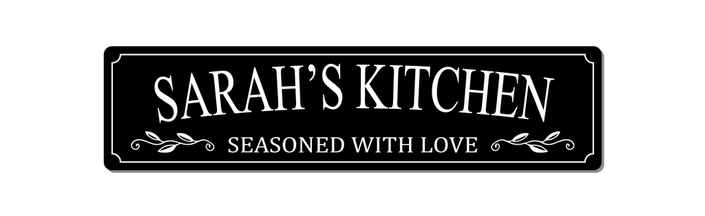 Personalised kitchen Sign - Seasoned With Love - VWPrintCo