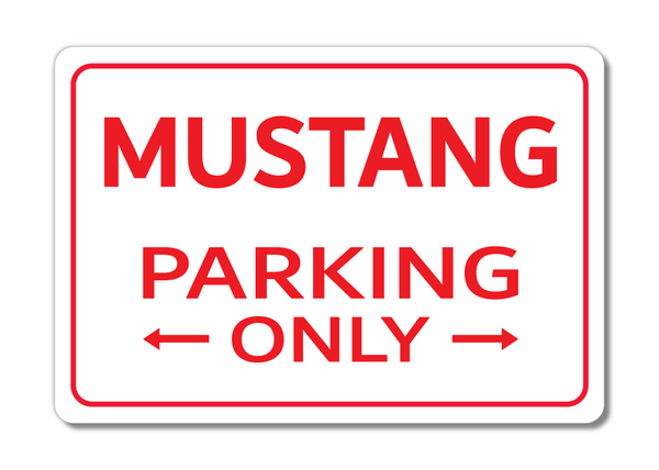 Metal Sign - Personalised Parking Only Sign - Change The Text To Suit Your Needs - VWPrintCo